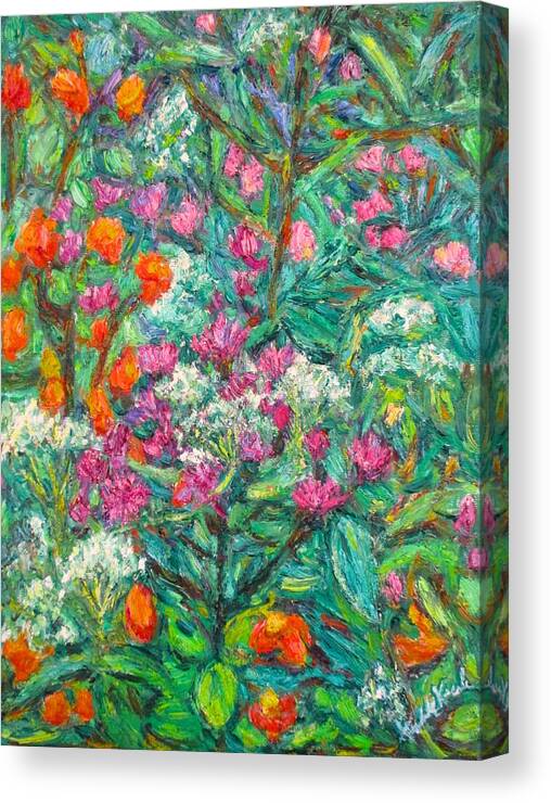 Wildflowers Canvas Print featuring the painting Wildwood Beauty by Kendall Kessler