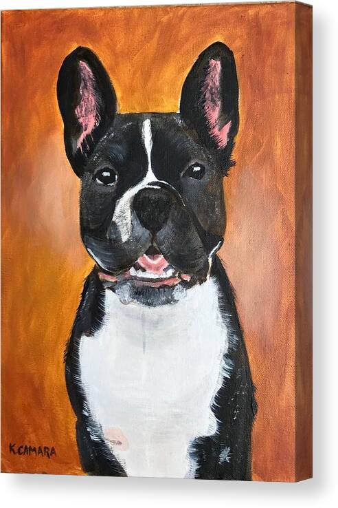 Pets Canvas Print featuring the painting Winston by Kathie Camara