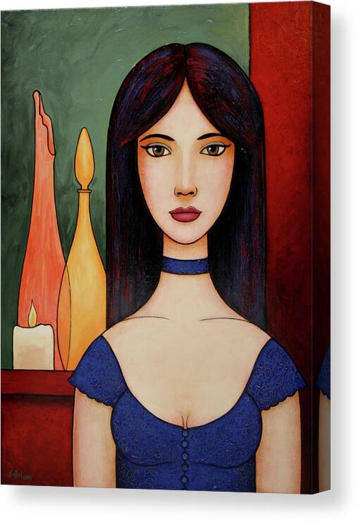 Woman Canvas Print featuring the painting Witchy woman by Norman Engel