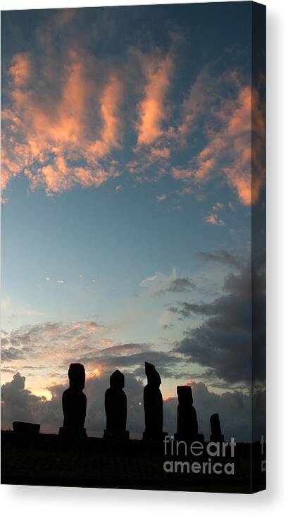 Easter Island Canvas Print featuring the photograph Easter Island 5 by Vivian Christopher