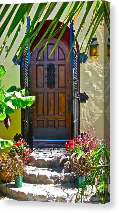 Photograph Of Door Canvas Print featuring the photograph Classic Belmont Shore by Gwyn Newcombe
