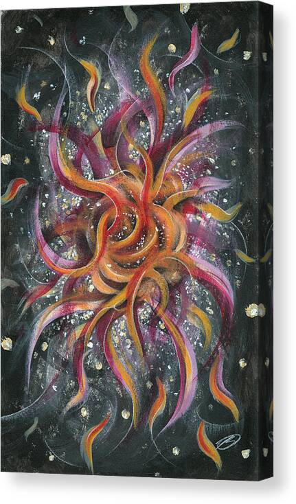 Jb Imagery Canvas Print featuring the painting Spasmodic Bloom by Joe Burgess