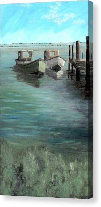 Seascape Canvas Print featuring the painting Happy Hour #1 by Susan Richardson