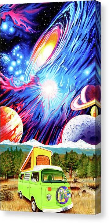 Vw Bus Canvas Print featuring the painting Oregon Love by Joshua Morton