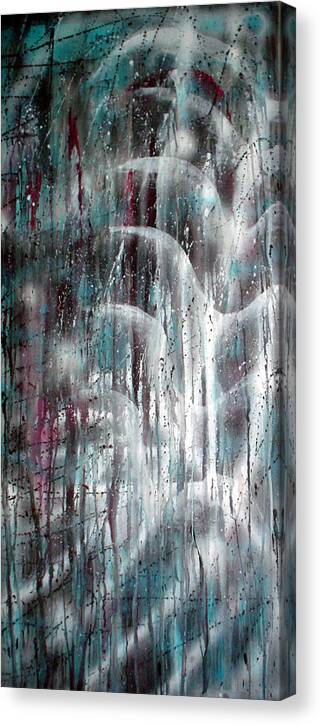 Rain Canvas Print featuring the painting Rain by Leigh Odom