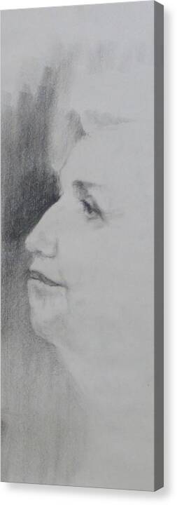 Portrait Canvas Print featuring the drawing 012 by Irena Jablonski