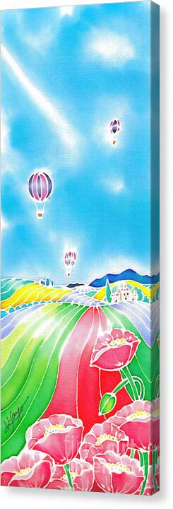 France Canvas Print featuring the painting Summer lights by Hisayo OHTA