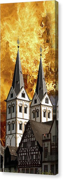 Fire Canvas Print featuring the photograph Fire by Cecil Fuselier