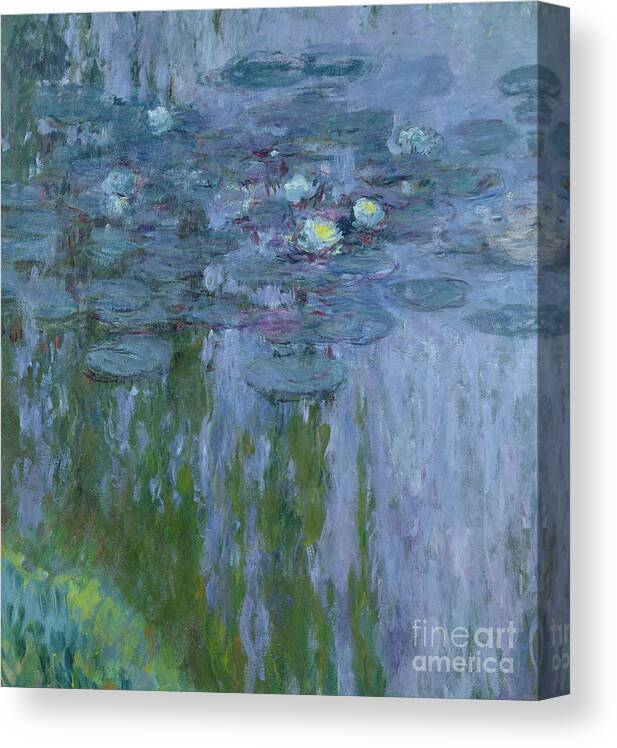 Nympheas Canvas Print featuring the painting Waterlilies by Claude Monet
