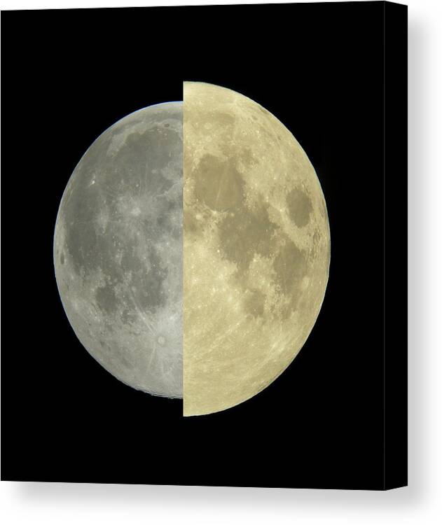 Moon Canvas Print featuring the photograph Moon Size #3 by Pekka Parviainen/science Photo Library