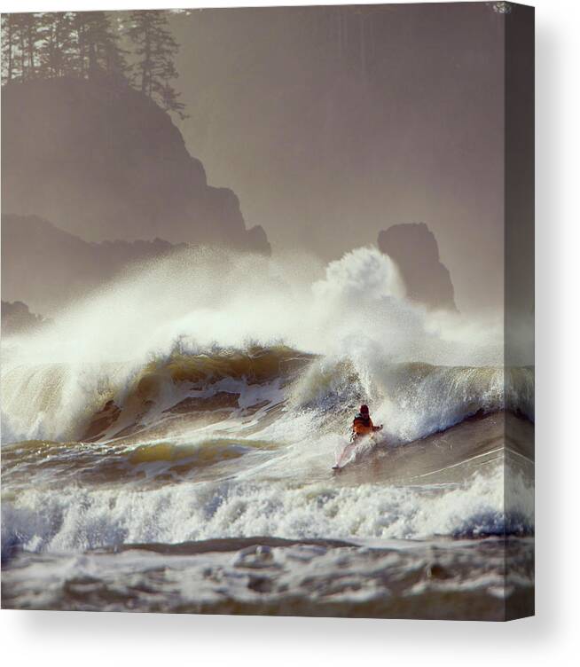 Action Canvas Print featuring the photograph La Push Pummel And Sea Stacks #4 by Gary Luhm