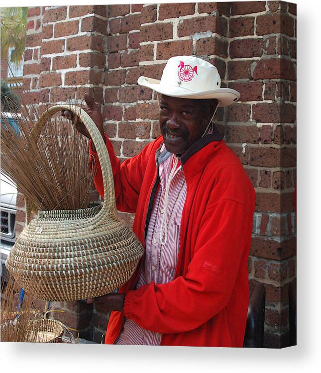 African American Canvas Print featuring the photograph A Basket Case by Suzanne Gaff