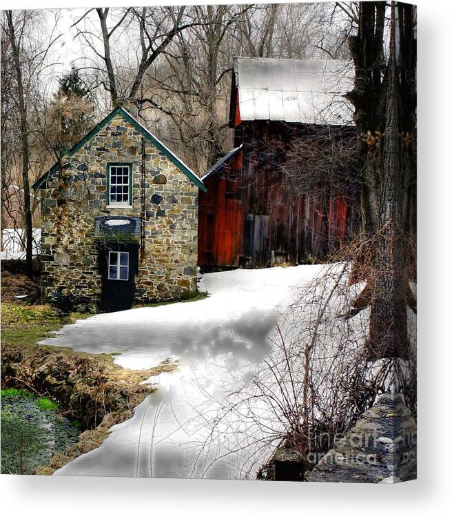 Architecture Canvas Print featuring the photograph A Time Passing by Marcia Lee Jones