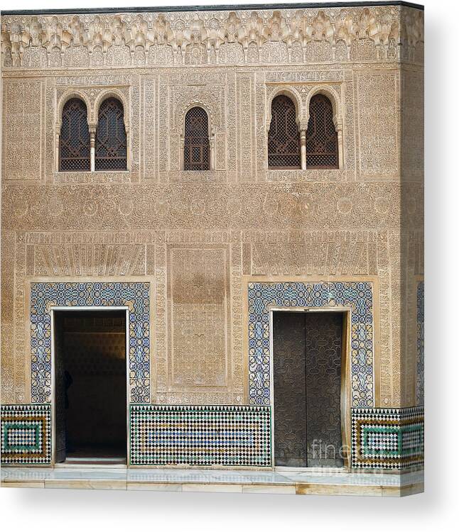 Prott Canvas Print featuring the photograph Alhambra Court Granada by Rudi Prott