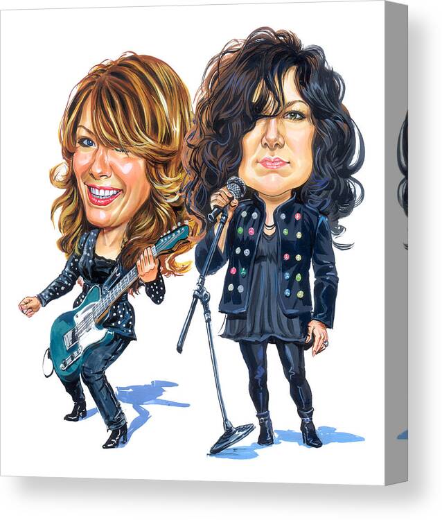 Heart Canvas Print featuring the painting Ann and Nancy Wilson of Heart by Art 