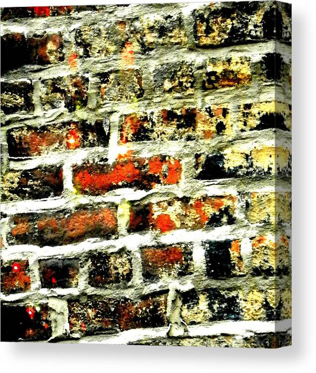Photography Canvas Print featuring the photograph 'Brick Abstract I' by Liza Dey