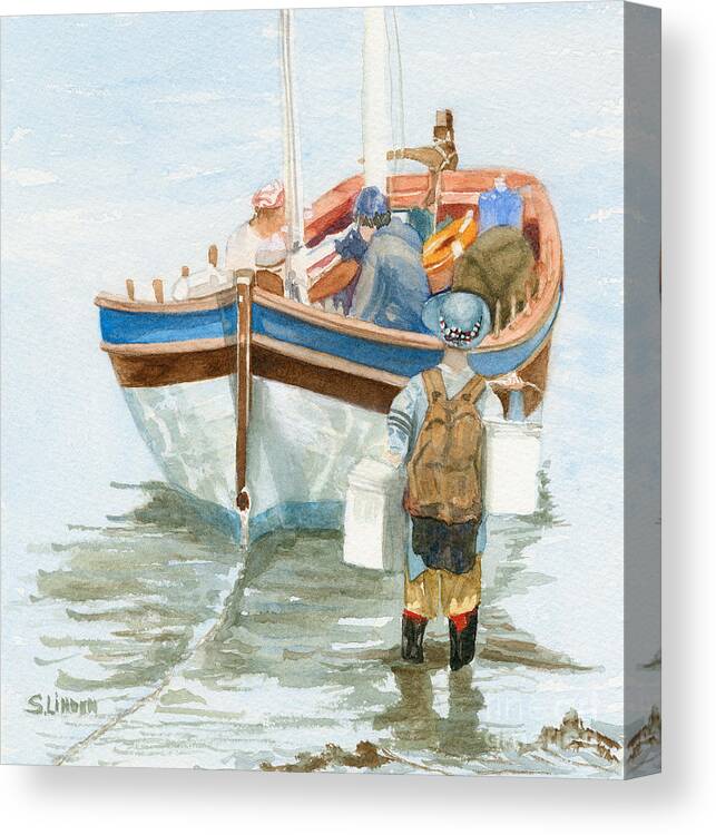 People - People And Boats - Sailors - Canvas Print featuring the painting Chop Wood Carry Water by Sandy Linden