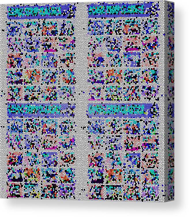 Abstract Art Canvas Print featuring the photograph Comical Stamps by Tina M Wenger