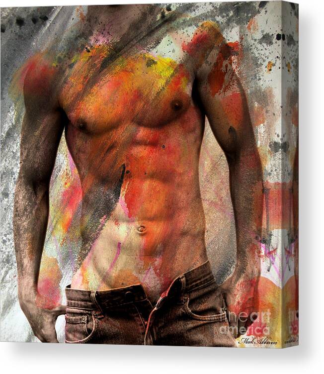 Male Nude Canvas Print featuring the painting Don't Explain by Mark Ashkenazi