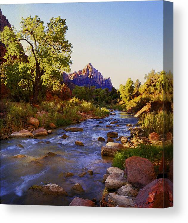 Zion Canvas Print featuring the photograph Early Morning Sunrise Zion N.P. by Rich Franco