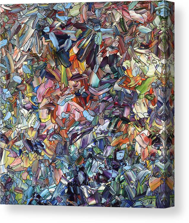 Abstract Canvas Print featuring the painting Fragmenting Heart by James W Johnson
