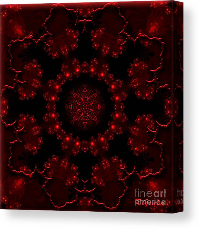 Abstract Canvas Print featuring the digital art Gravity of love by Giada Rossi