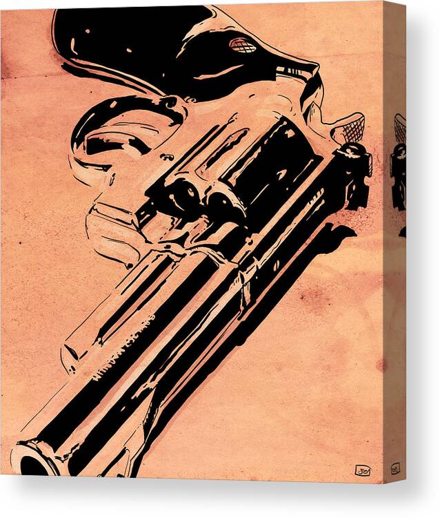 Gun Canvas Print featuring the drawing Gun number 6 by Giuseppe Cristiano