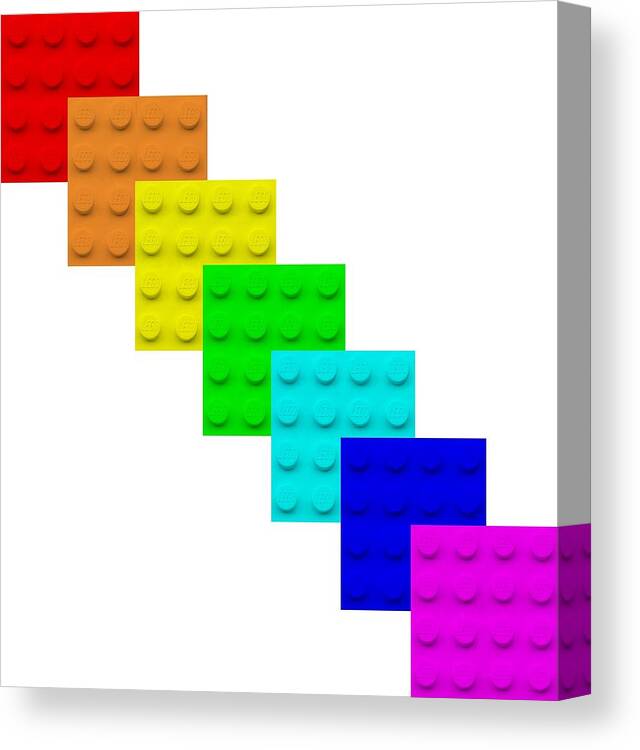 Lego Canvas Print featuring the photograph Lego Box White by Rob Hans