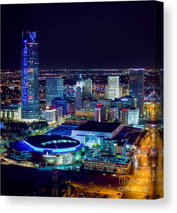 Oklahoma City Canvas Print featuring the photograph Oks0053 by Cooper Ross