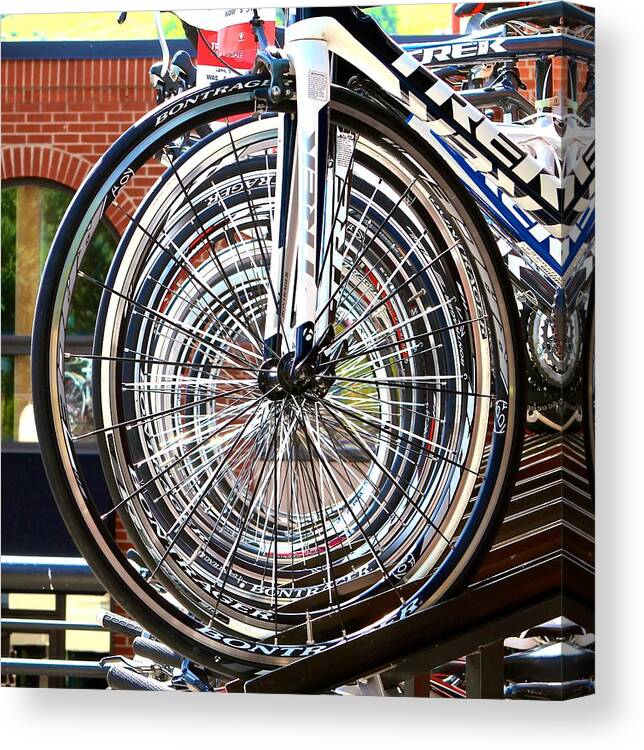 Bicycle Canvas Print featuring the photograph Spokes by John Babis