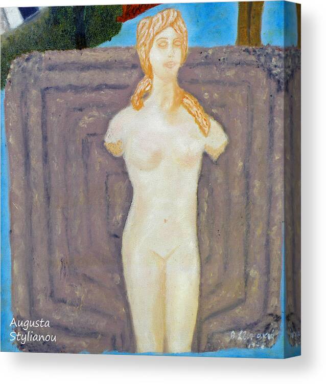 Augusta Stylianou Canvas Print featuring the photograph Symbol of fertility and Goddess Aphrodite by Augusta Stylianou
