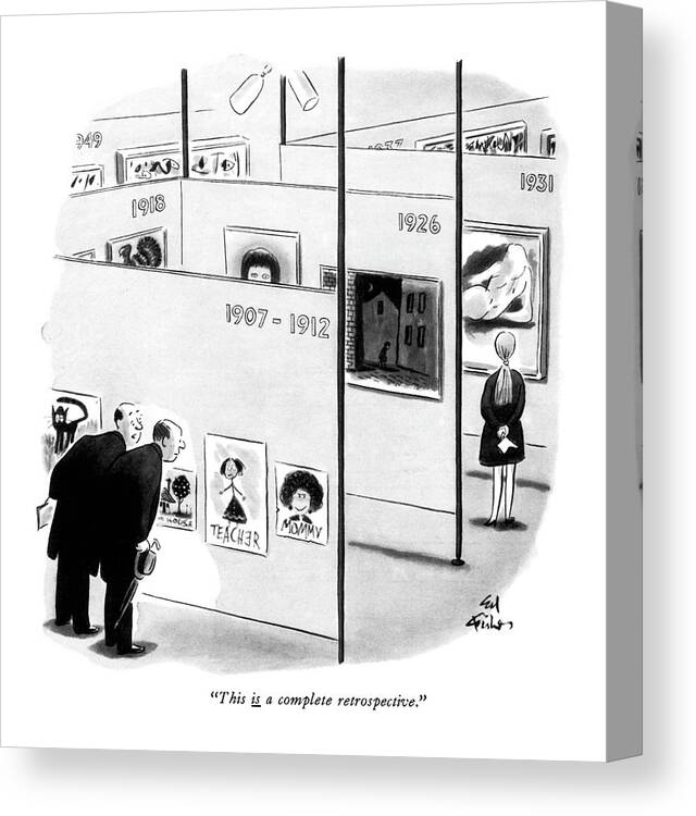 81271 Efi Ed Fisher Canvas Print featuring the drawing A Complete Retrospective by Ed Fisher