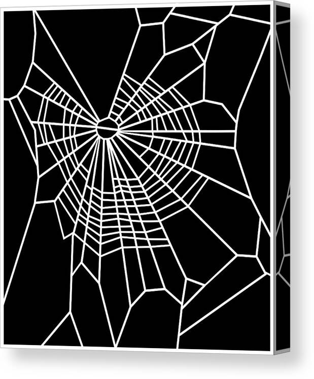 Garden Spider Canvas Print featuring the photograph Web Of Spider Exposed To Marijuana by Nasa/science Photo Library
