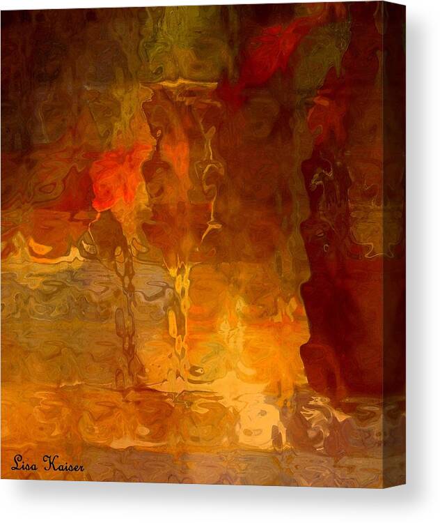 Wine Canvas Print featuring the photograph Wine By Candlelight by Lisa Kaiser
