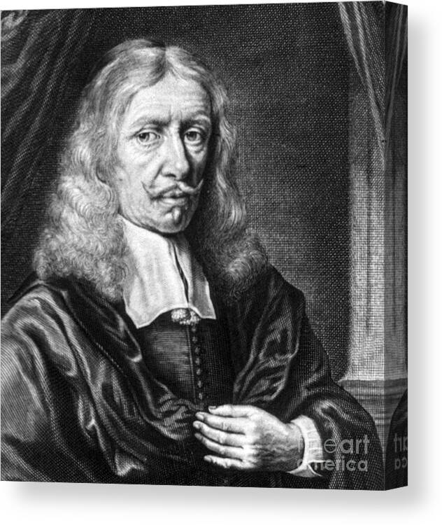 Science Canvas Print featuring the photograph Johannes Hevelius, Polish Astronomer by Science Source