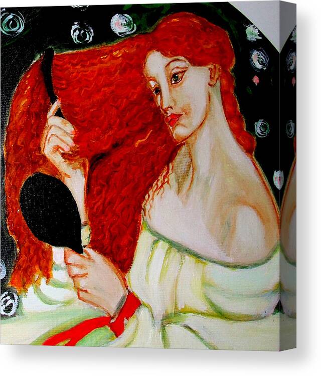Pre-raphaelites Canvas Print featuring the painting Lady Lilith by Rusty Gladdish