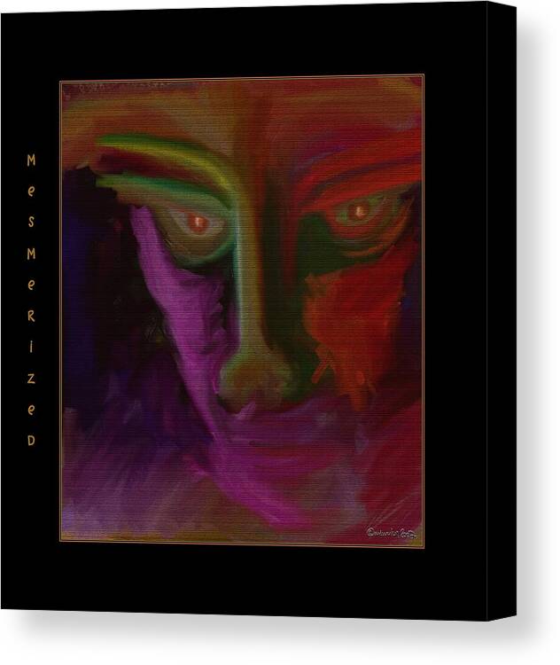 Mesmerized Canvas Print featuring the digital art Mesmerized by Mimulux Patricia No