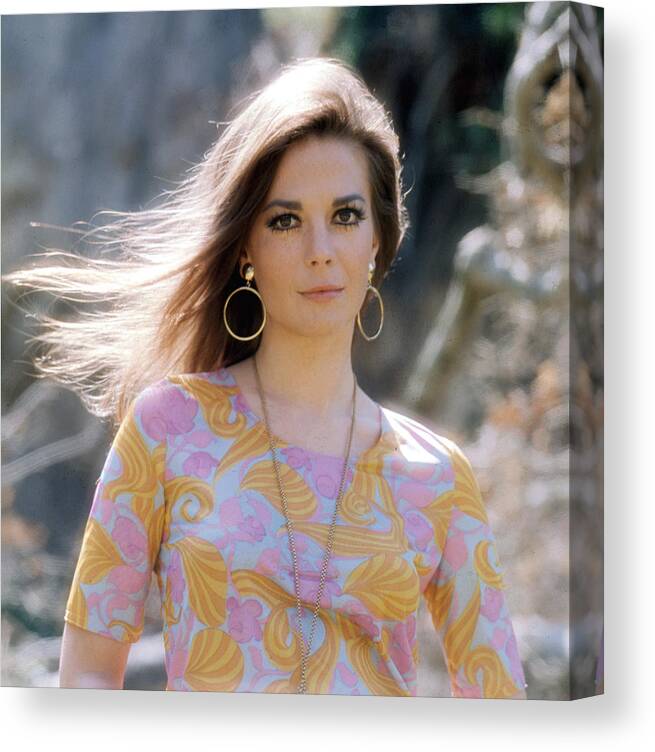 1970s Fashion Canvas Print featuring the photograph Natalie Wood, Wearing A Pucci Design C by Everett