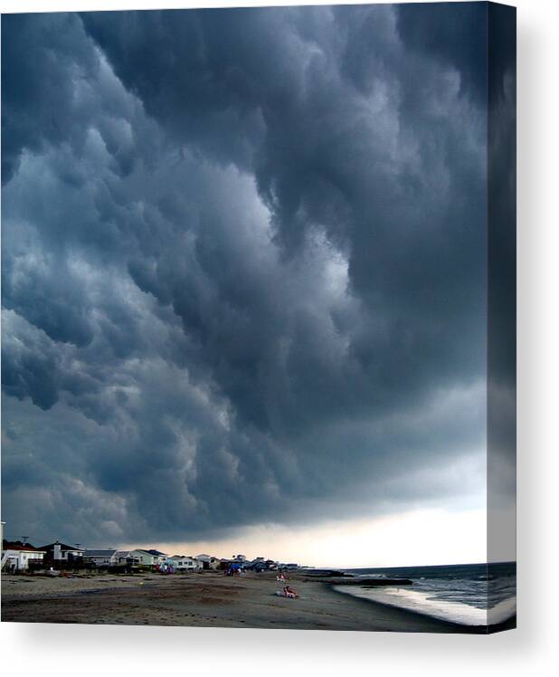 Storm Canvas Print featuring the photograph On Shore by Skip Willits