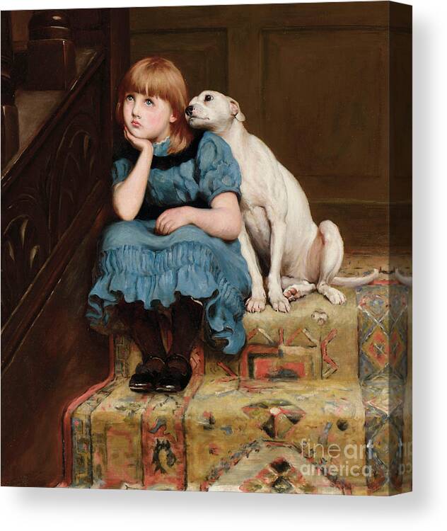 Sympathy Canvas Print featuring the painting Sympathy by Briton Riviere
