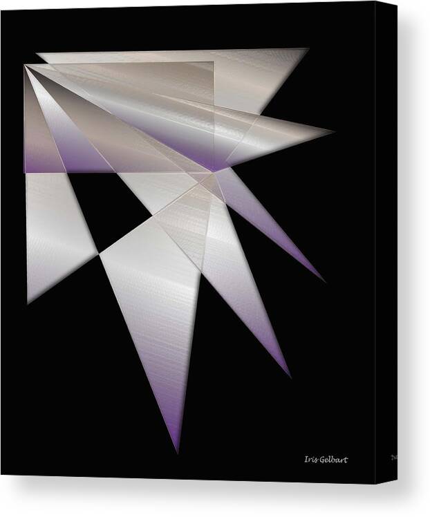 Abstract Canvas Print featuring the digital art Shattered #2 by Iris Gelbart