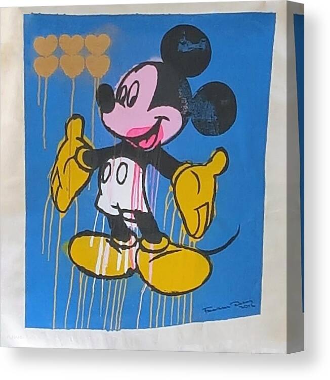 Mickey Mouse Canvas Print featuring the photograph 6 Hearts Mickey Mouse  by Rob Hans