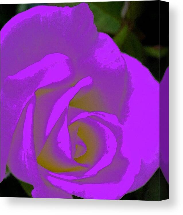 Abstract Canvas Print featuring the digital art Abstract Rose by Florene Welebny