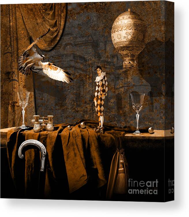 Theater Canvas Print featuring the digital art After theater by Alexa Szlavics