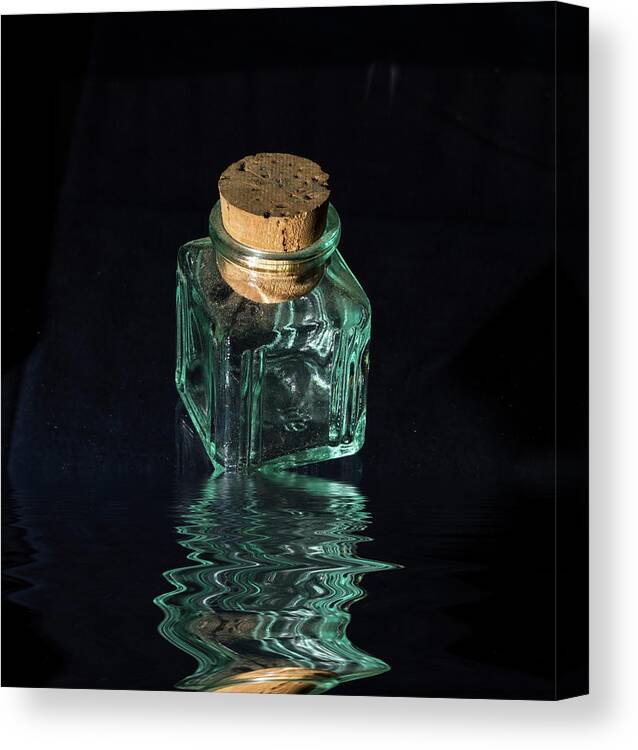 Bottle Canvas Print featuring the photograph Antique glass Bottle by David French