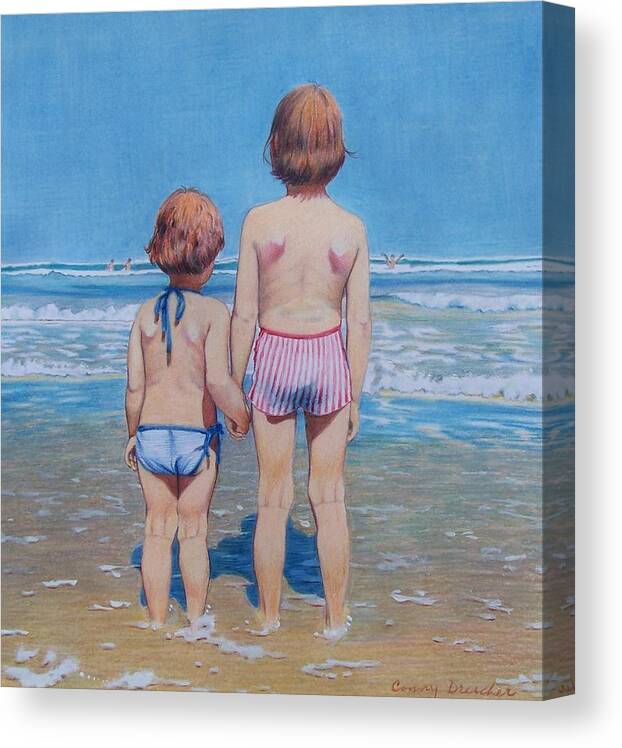 Kids Canvas Print featuring the mixed media Are we having fun yet by Constance Drescher