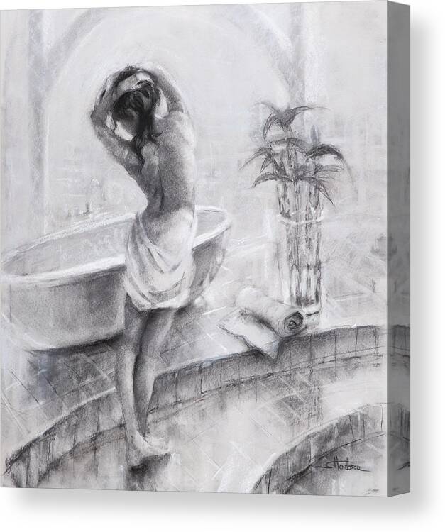 Bath Canvas Print featuring the painting Bathed in Light by Steve Henderson