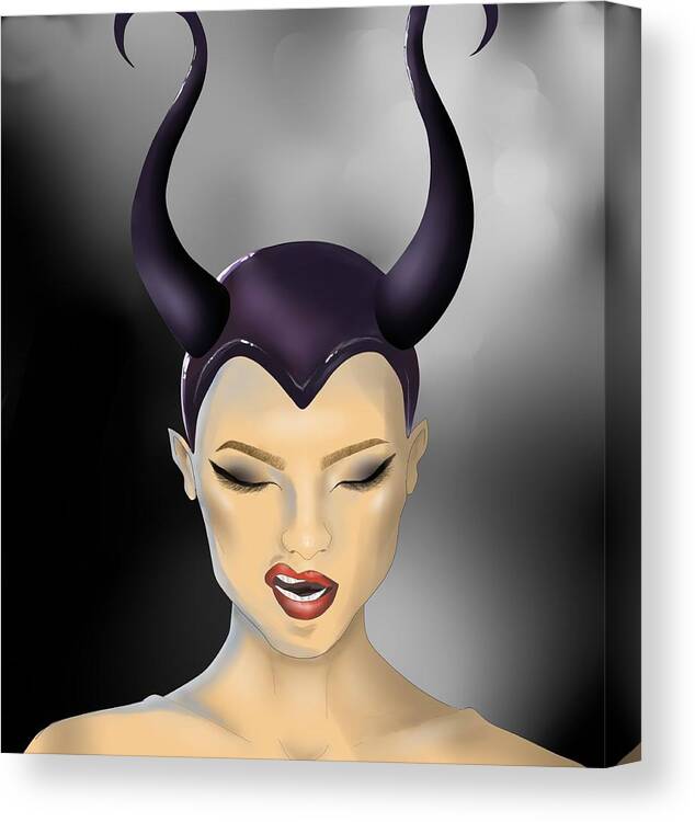 Drawing Canvas Print featuring the digital art Beauty by Lungu Larisa