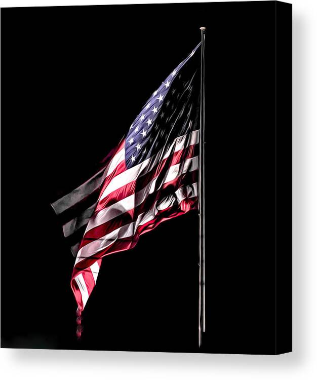 Flag Canvas Print featuring the photograph Bleeding Flag by Terry Cosgrave