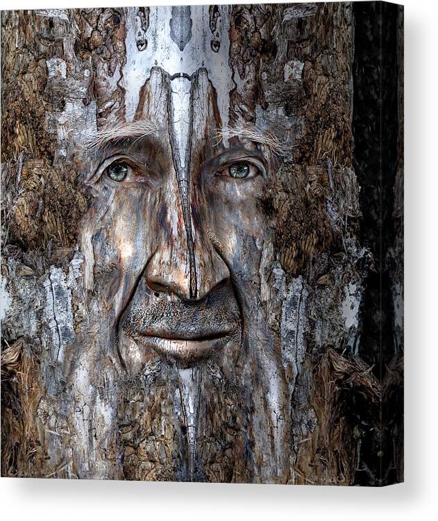 Wood Canvas Print featuring the digital art Bobby Smallbriar by Rick Mosher